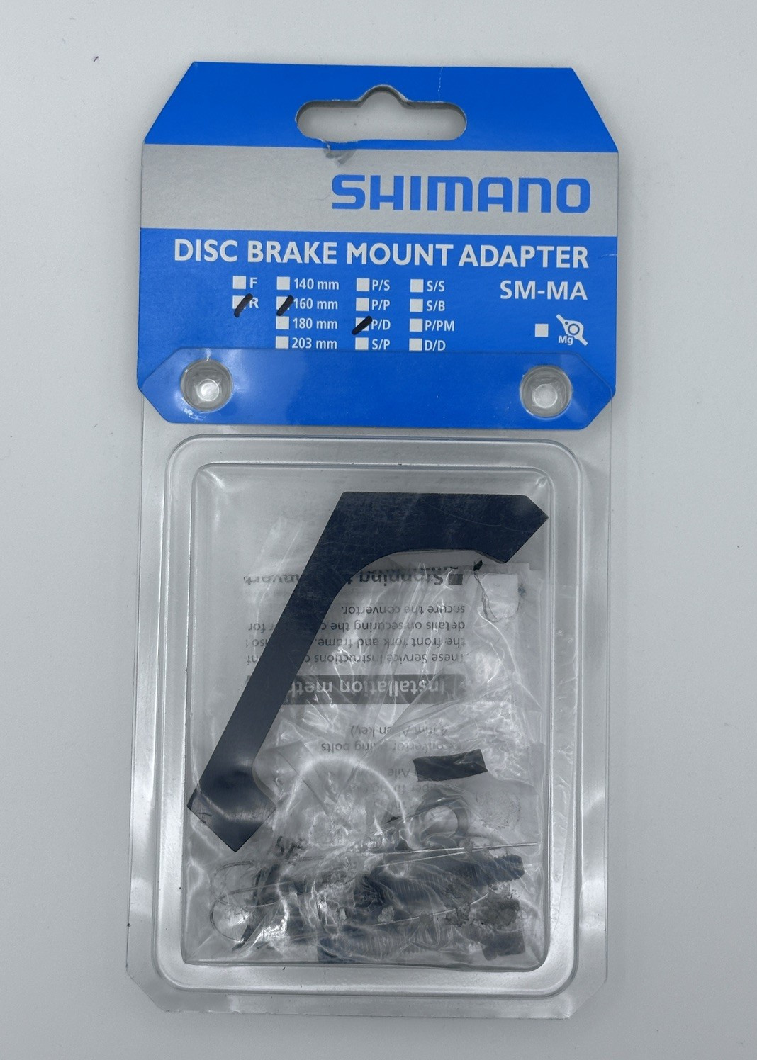 Shimano SM‑MA‑R160P/D Adapter Flat Mount Caliper to Post Mount Frame Rear 160mm