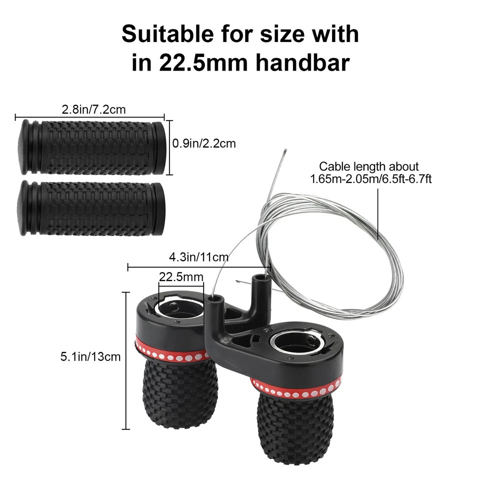 Bike Twist Grip Gear Shifter Bicycle Shift Levers Speed Handlebar