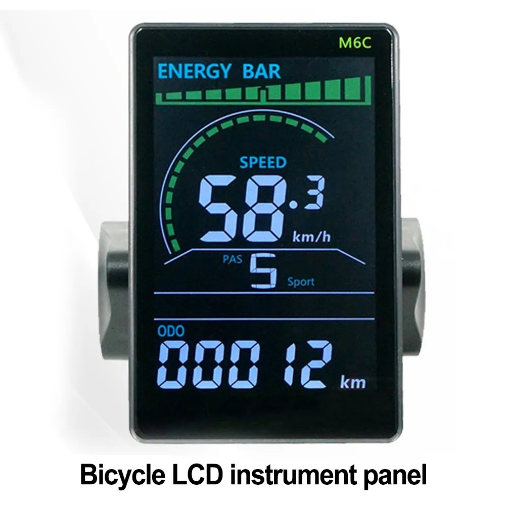 Ebike 24V 36V 48V 60V M6C Colorful Display Control Panel SM/WP Plug US Stock