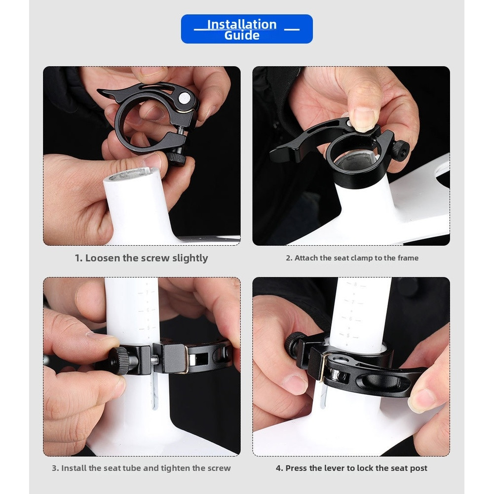 Aluminum Seatpost Clamp with High Carbon Steel Fasteners 28.6 31.8 34.9mm