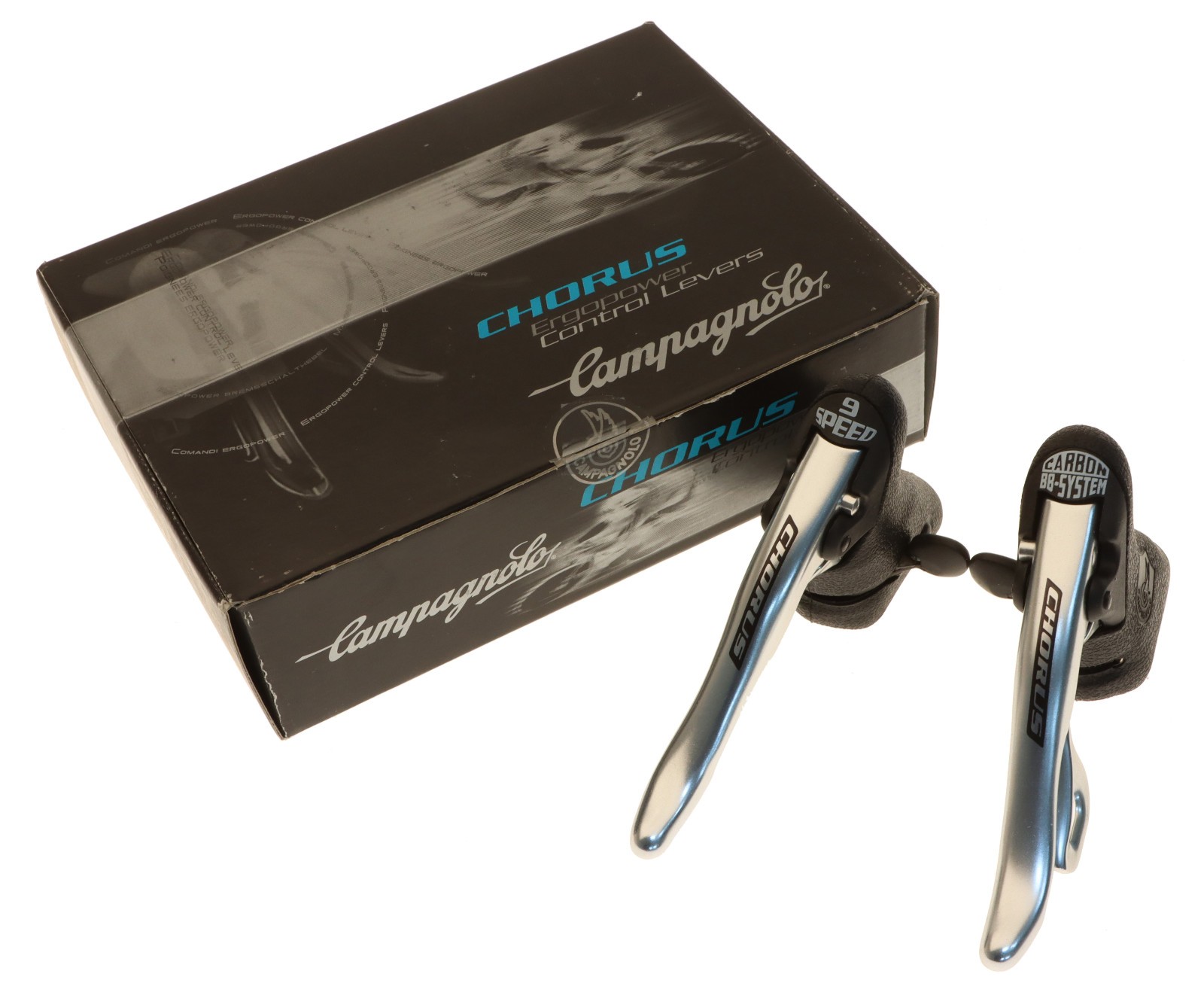 Campagnolo Chorus 9 Speed Carbon BB Ergopower Brake Levers Shifters 2003 NOS NEW