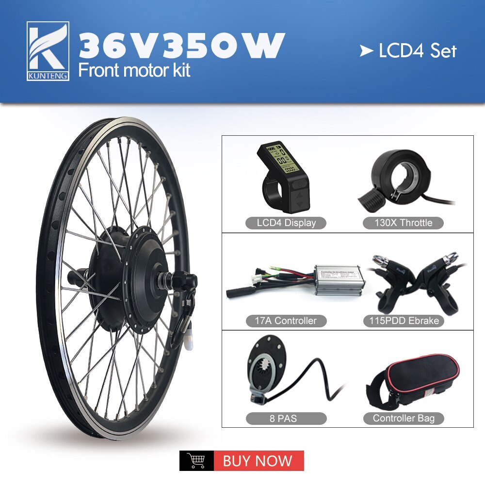 E-Mountain Electric Conversion Kit 36V48V 350W Front Brushless Hub Motor Wheel