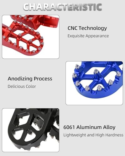 Dirt Bike Pegs,Motorcycle Foot Pegs MX Foot Pedals Rests CNC for Light purple