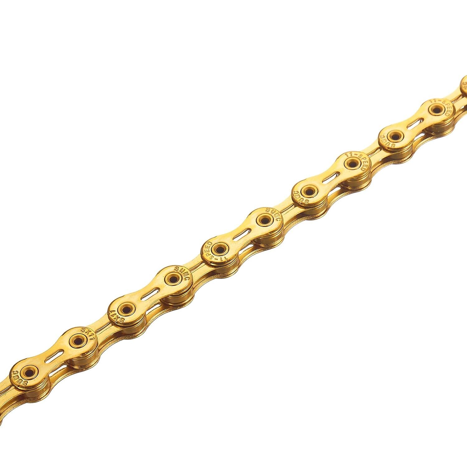 SUMC 11 Speed X11SL Ti-N Gold Super Light 116 Links MTB Bicycle Road Bike Chains