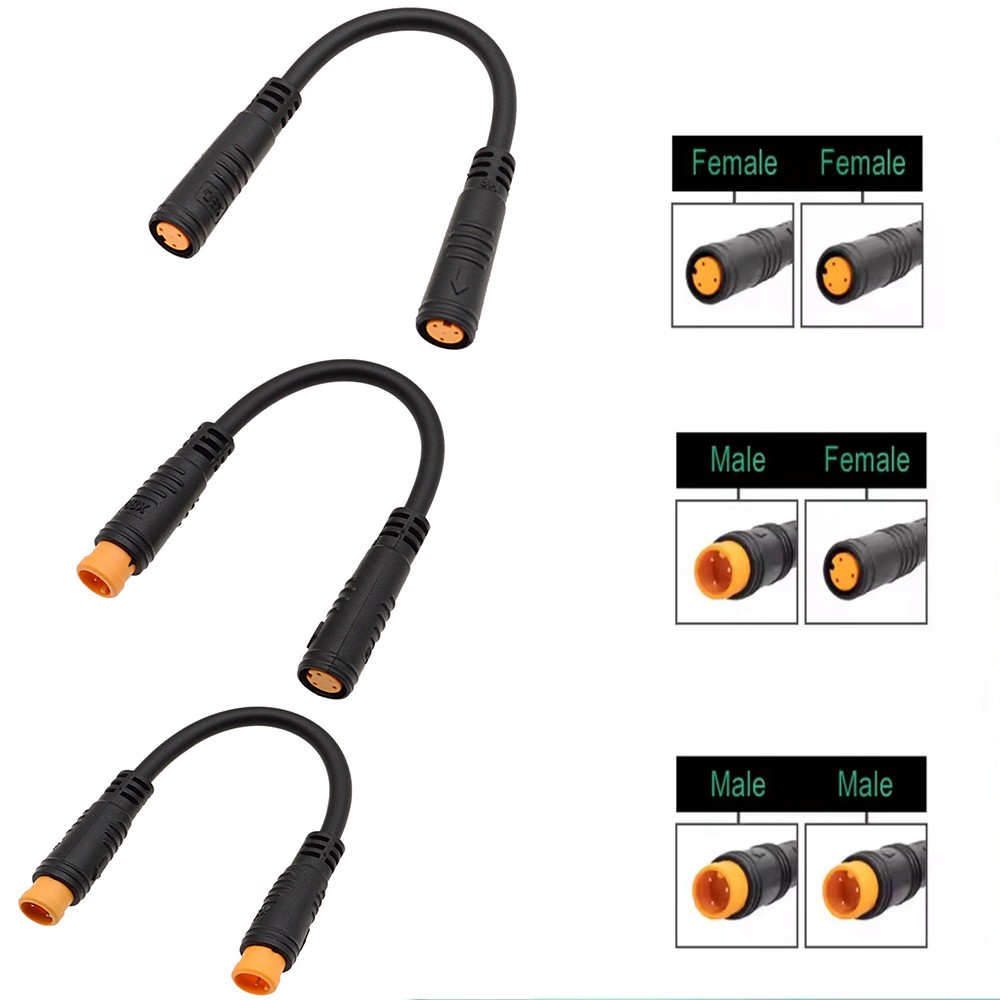 E-bike Extension Cable 3pin Female/Male to Female/Male for Throttle/Brake cable