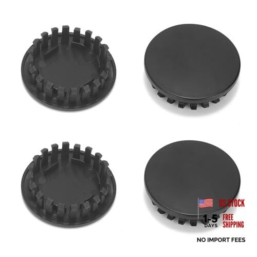 4Pcs Wheel Center Caps for OD 66.8 mm(2.63 in), ID 55 mm(2.17 in) Matte Black