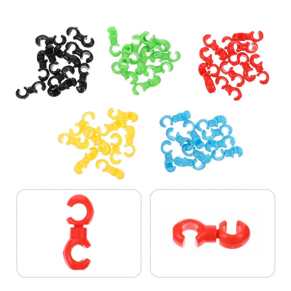 50pcs Wire Clamps Tubing Clips C Shaped Buckle Bike Line Buckle (Mixed Color)