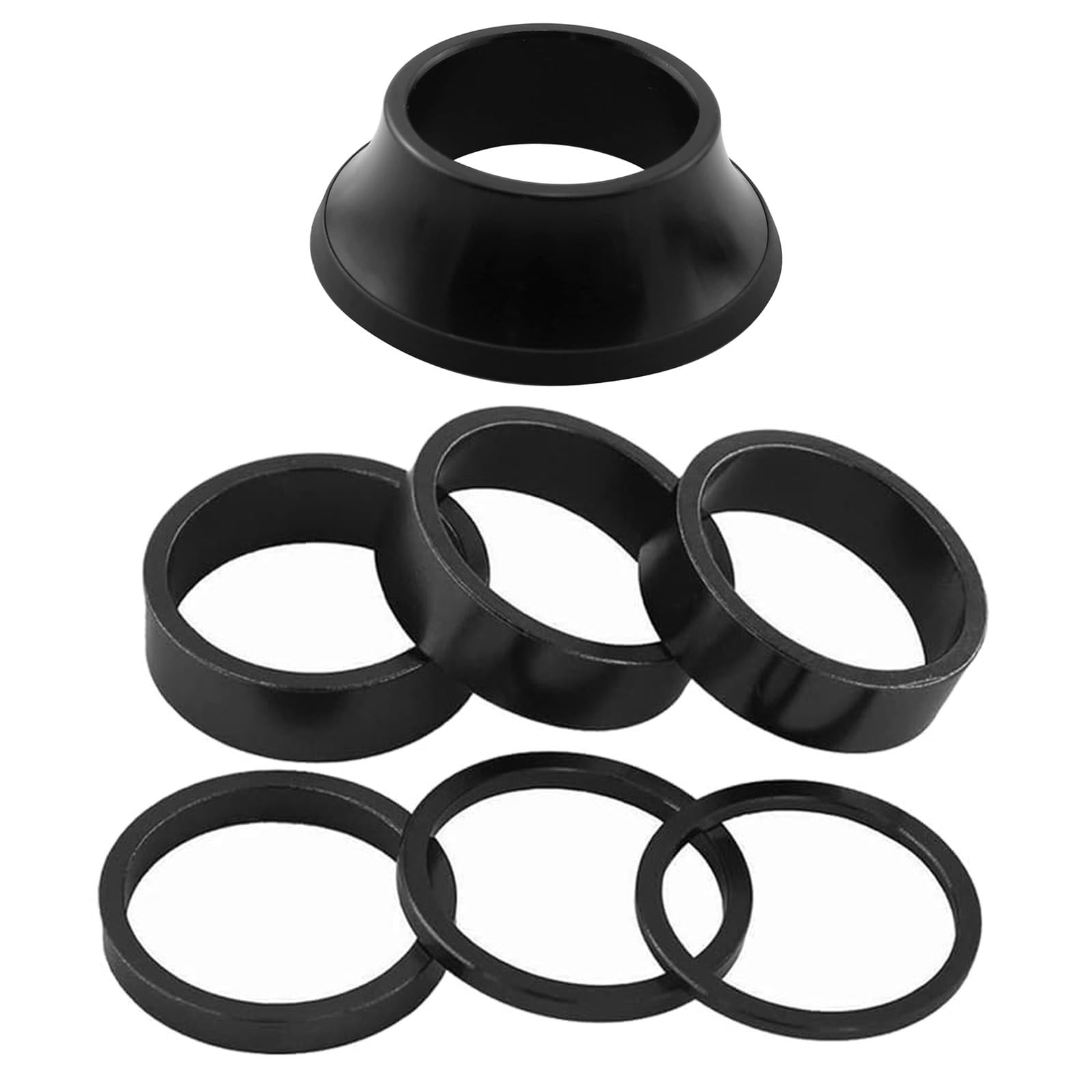Aluminium Alloy Bike Headset Spacers 1-1/8 Inch for MTB & Road Bikes, 7 Pcs