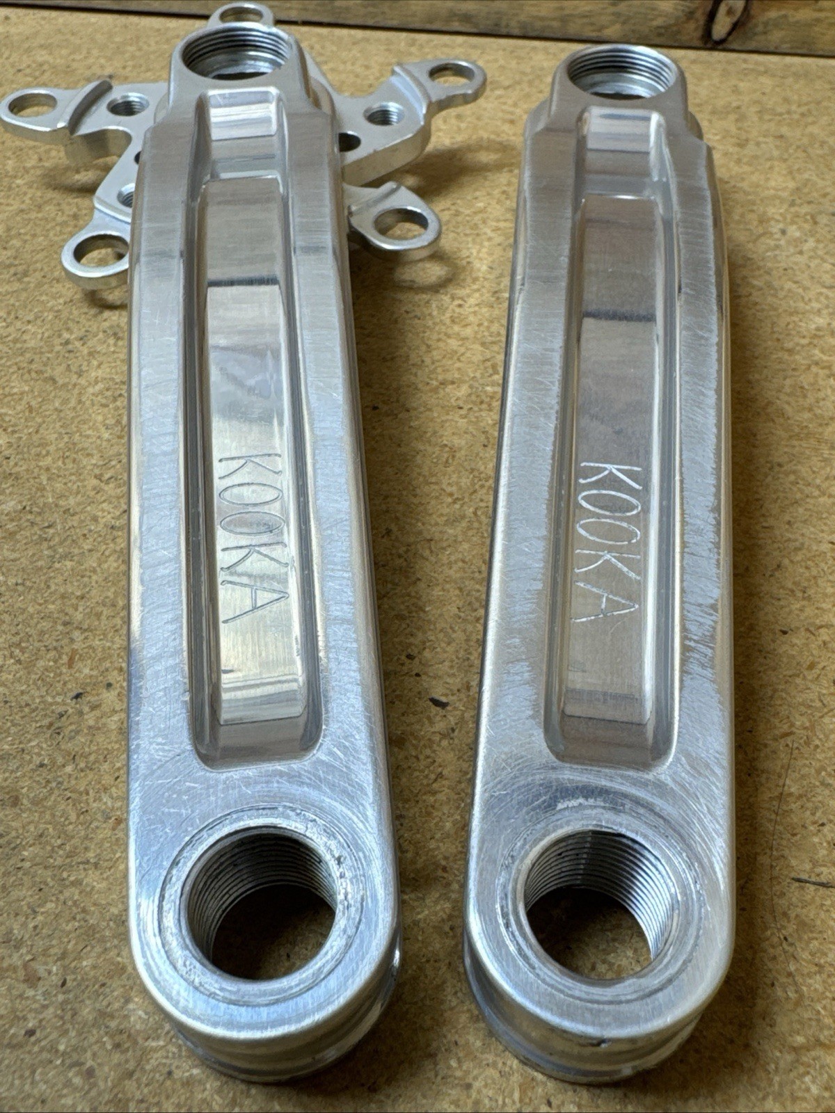 Vintage Kooka MTB Crankset Triple USA Anodized 175mm Retro Crank Arms 94mm BCD