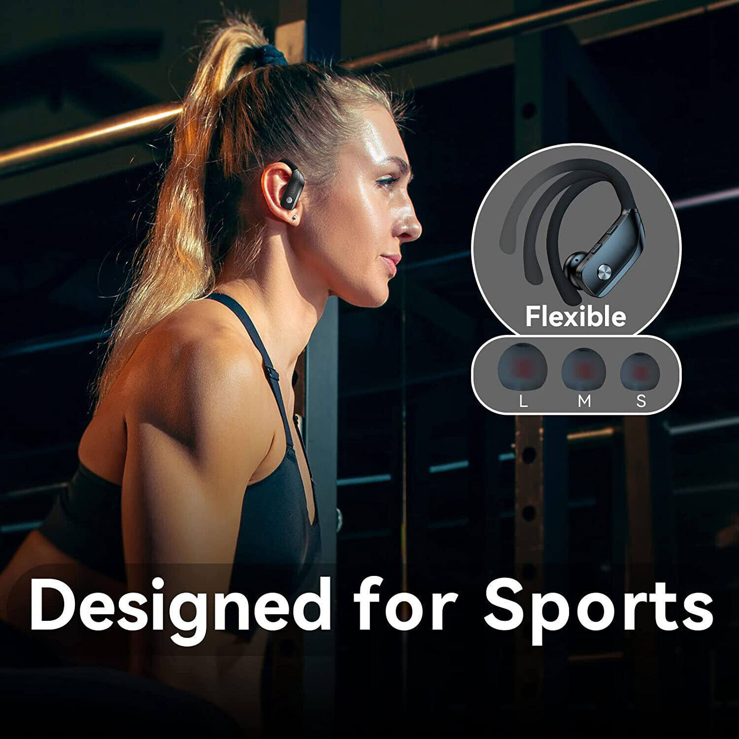 Bluetooth 5.0 Headset TWS Wireless Earphones Earbuds Stereo Headphones Ear Hook