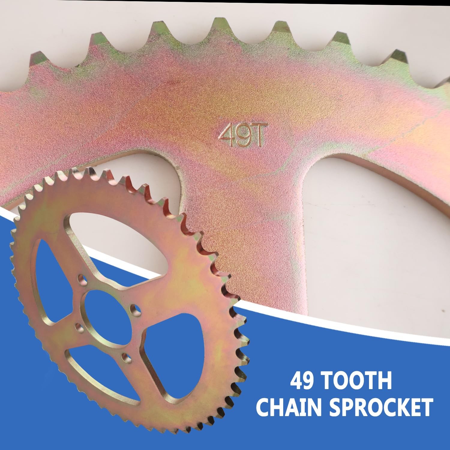 Ruiqimoto 530 Rear Chain 4 Hole Sprocket 49 Tooth For 50Cc 70Cc 90Cc 110Cc