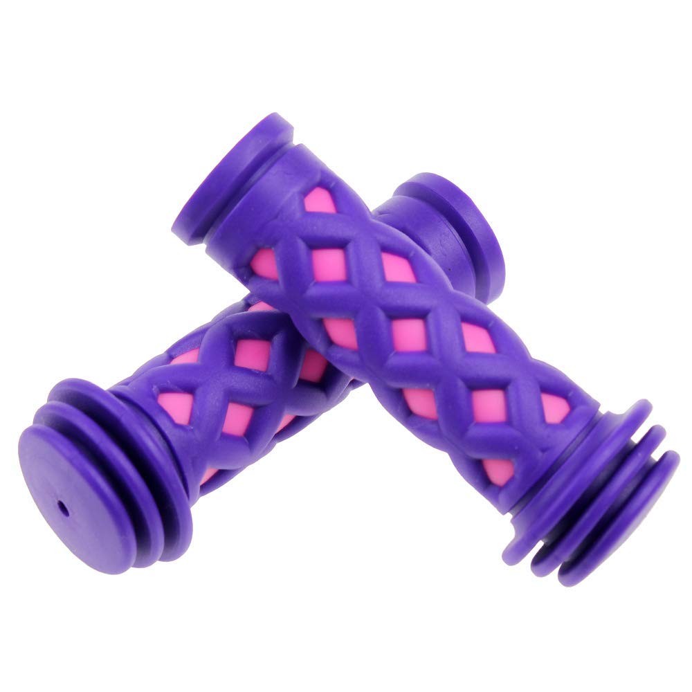 SAPLIZE Kids Bike Handlebar Grips, Shorter Length(4.13″), for Kids Girls Boys…