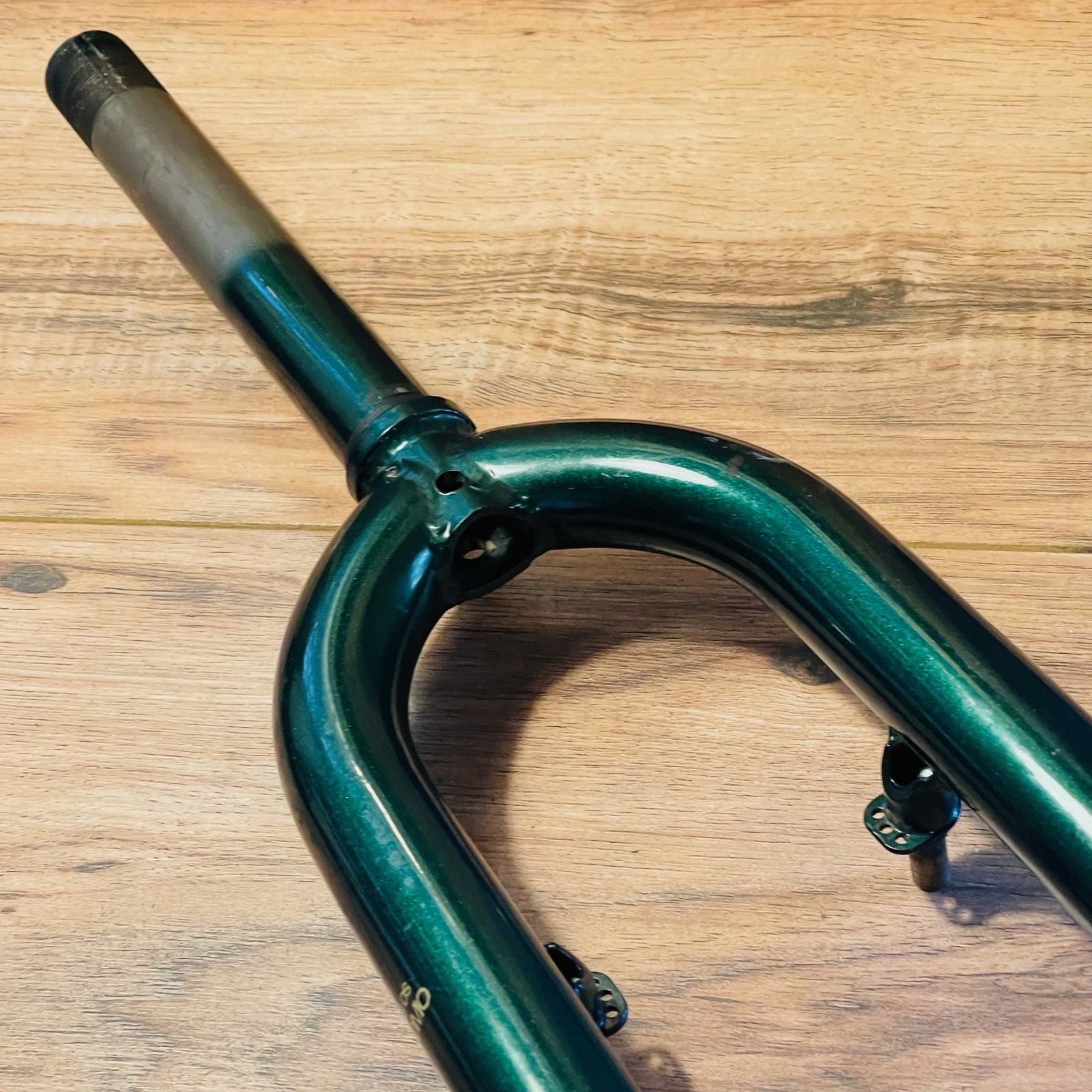  1-inch 1” Threaded Rigid MTB Fork 26 182 Steerer 395 AtoC Green Chromoly