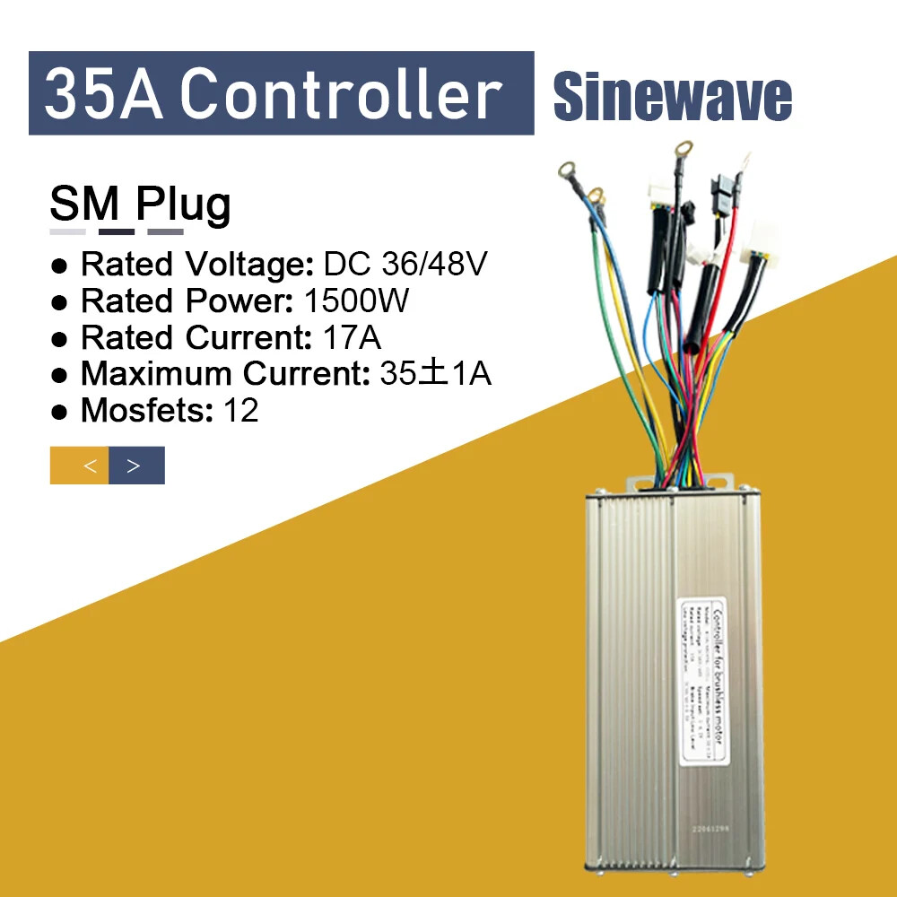 Electric Bike 36V/48V 15A/17A/22A/25A/30A/50A KT Squarewave/Sinewave Controller