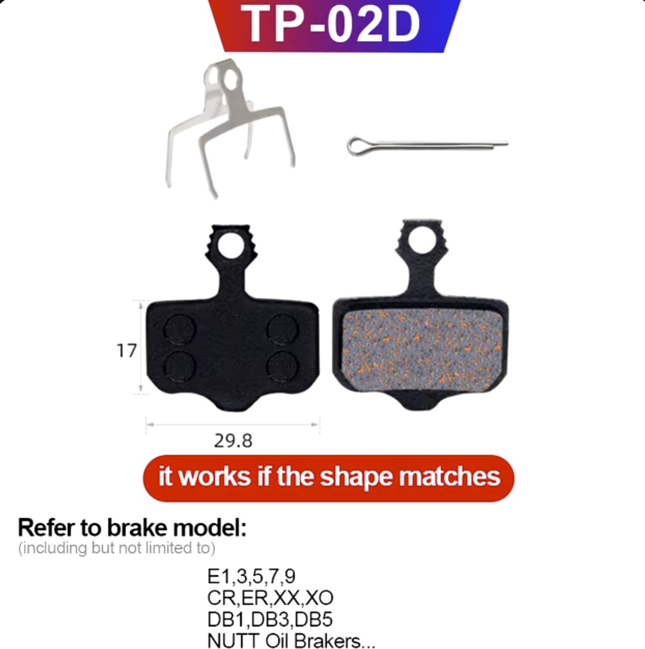 2 Pairs MTB Bike Hydraulic Disc Brake Pads for Shimano, SRAM, & More, Durable