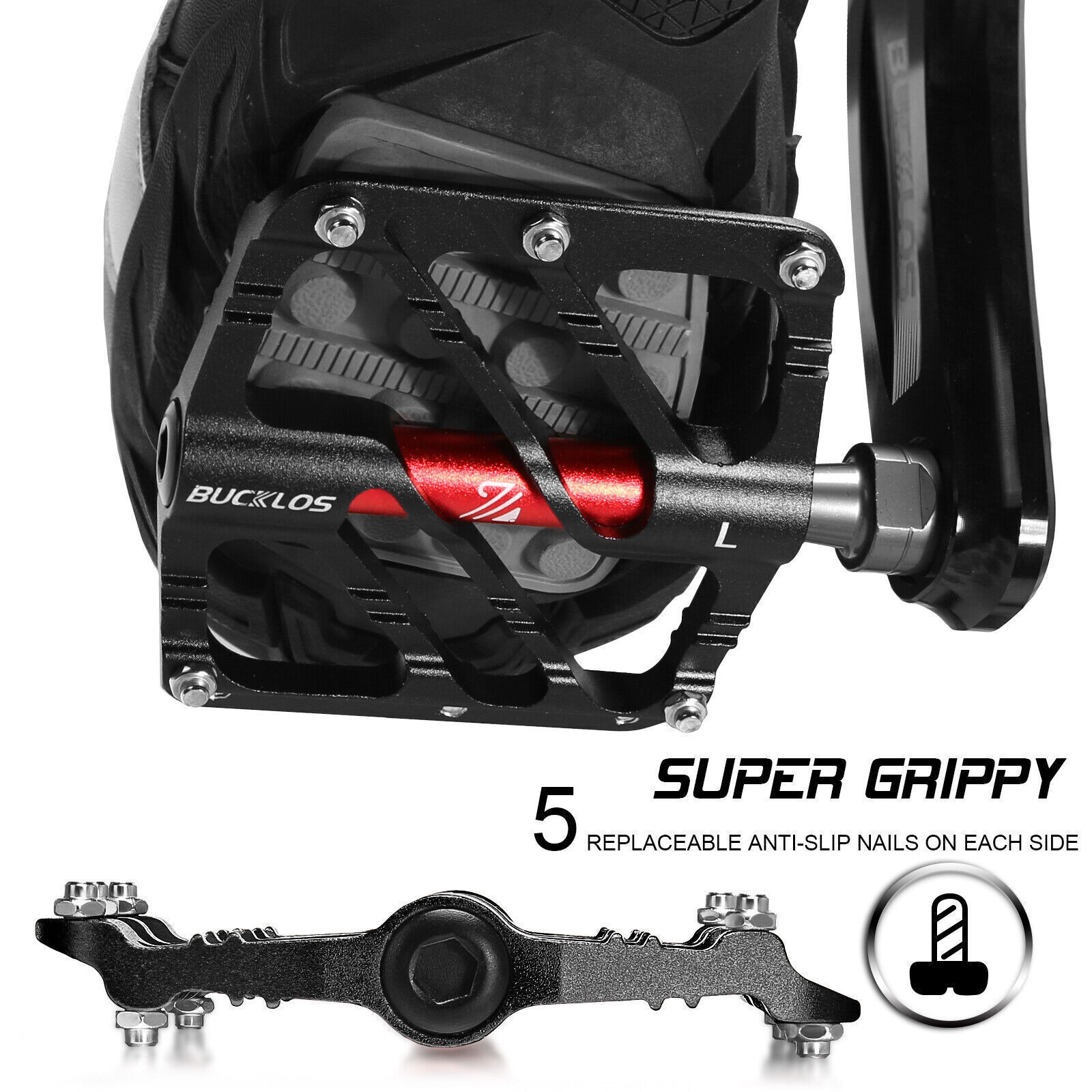 Flat/Platform Pedals 3 Bearings Mountain Bike 9/16” Aluminum For Shimano Pedals