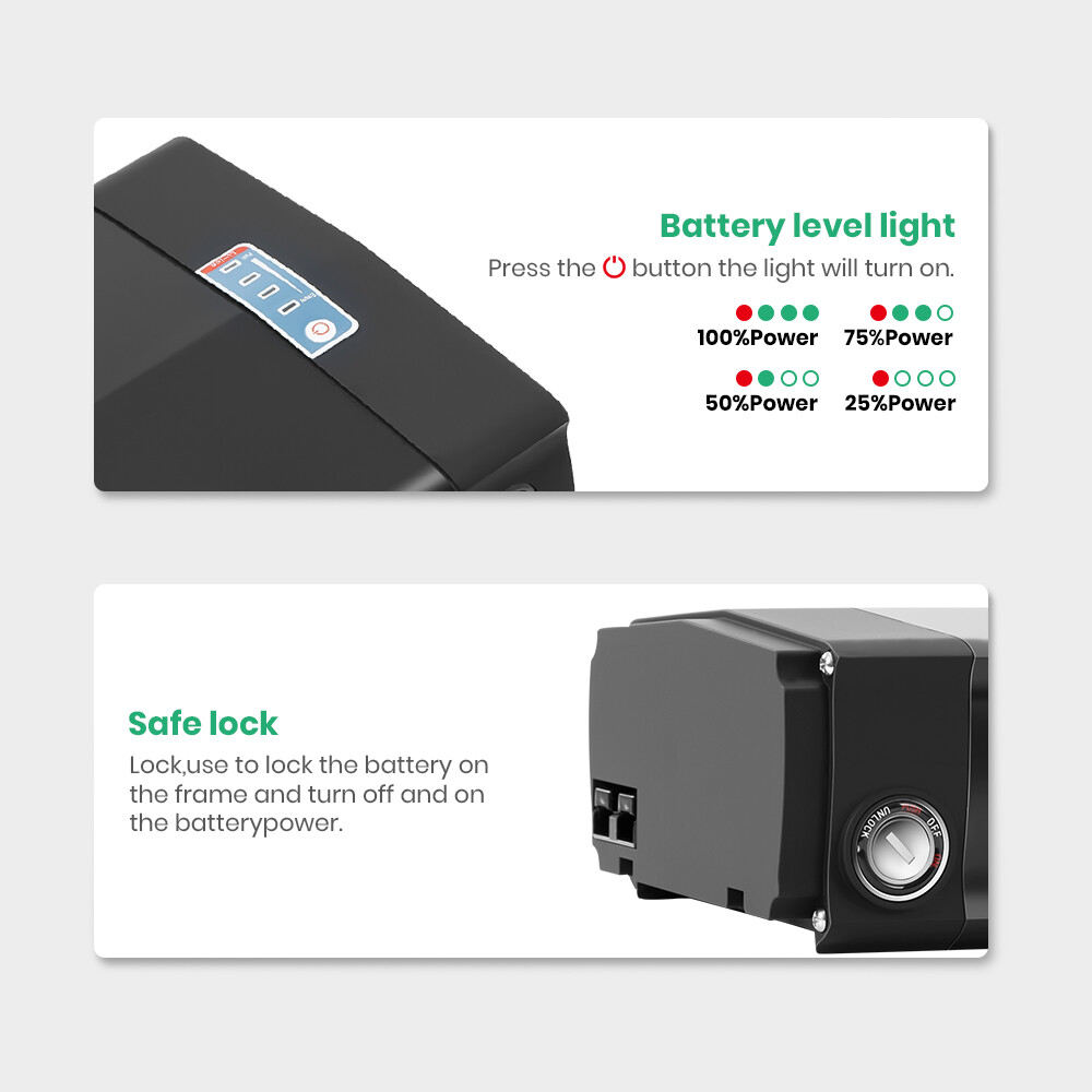 Rear Rack Electric Bike Battery 48V 20Ah Lithium Ebike Battery with Carrier