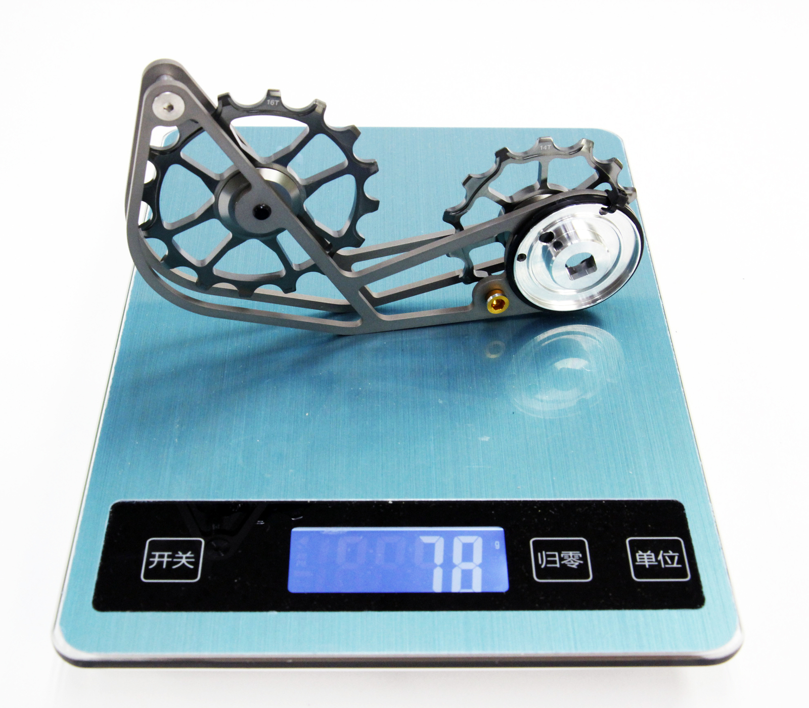 Swishti Road Bike Oversized Pulley Titanium Cage For SRAM Force Etap Axs Gray