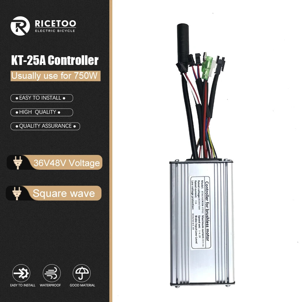 250W-3000W Electric Bicycle KT 15A-50A Sine/Square Wave Brushless Controller