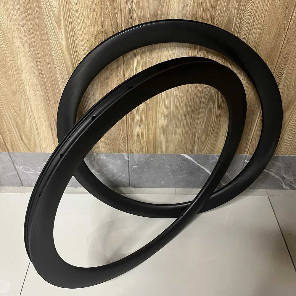 700C Carbon Fiber Gravel Bike Rim 28mmx45mm Tubeless Clincher Road Bicycle Wheel
