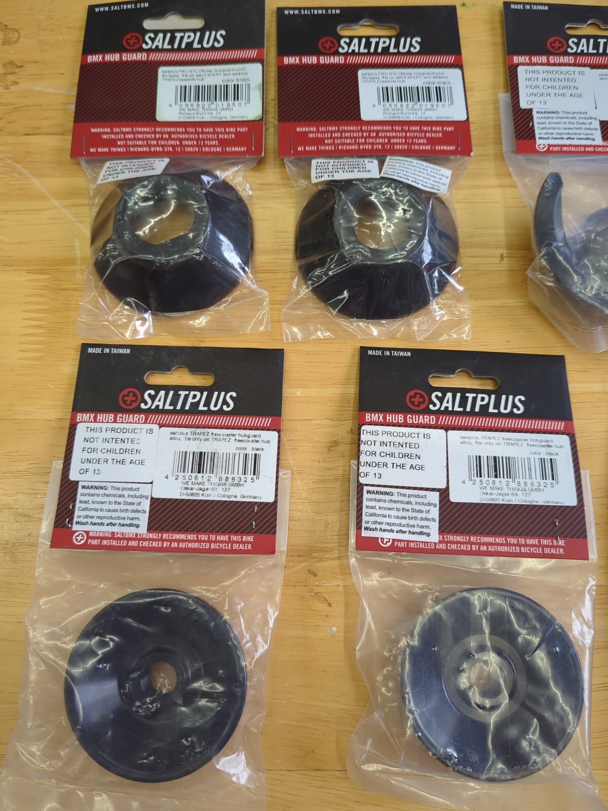Lot of 9 SaltPlus BMX Bike Hub Guards – Nylon/Steel – Front/Rear – FREE SHIP!