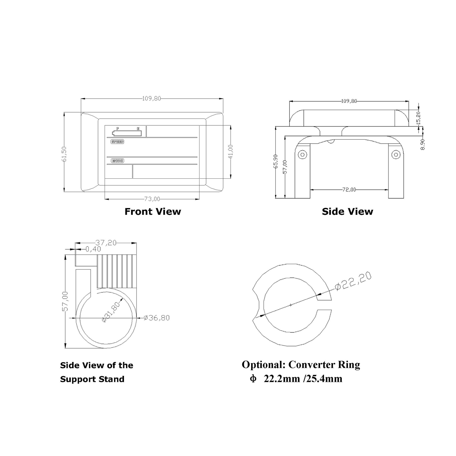 36V 48V 52V 35A 750W-1500W E-Bike 3 Mode Sine Ware Controller+SW900 Display