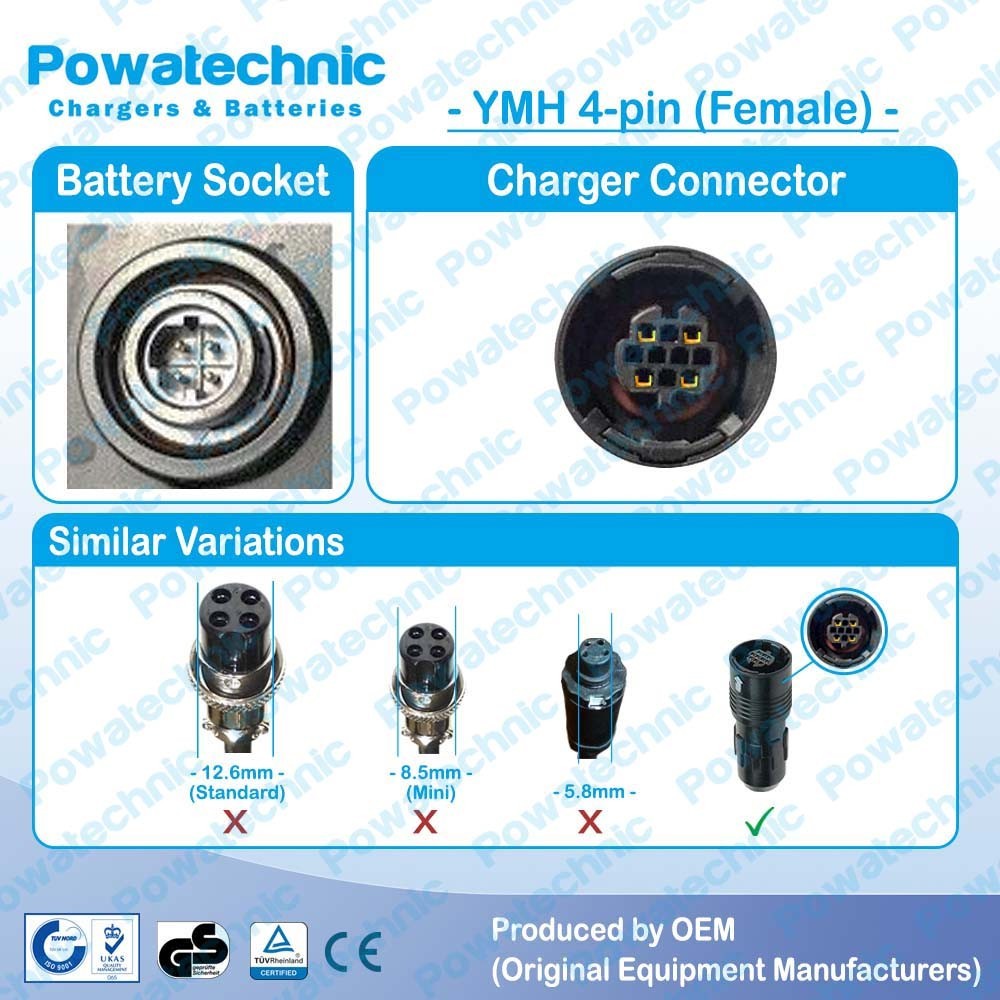42V 4A HRS 4 pin Charger for 36V Haibike Sduro ebike – Yamaha PW drive system