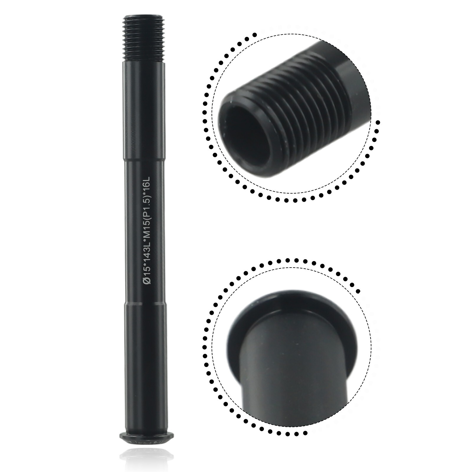 Bike Front / Rear Aluminum Alloy Hollow Thru Axle 12/15mm 122-181L P1.5/P1.75