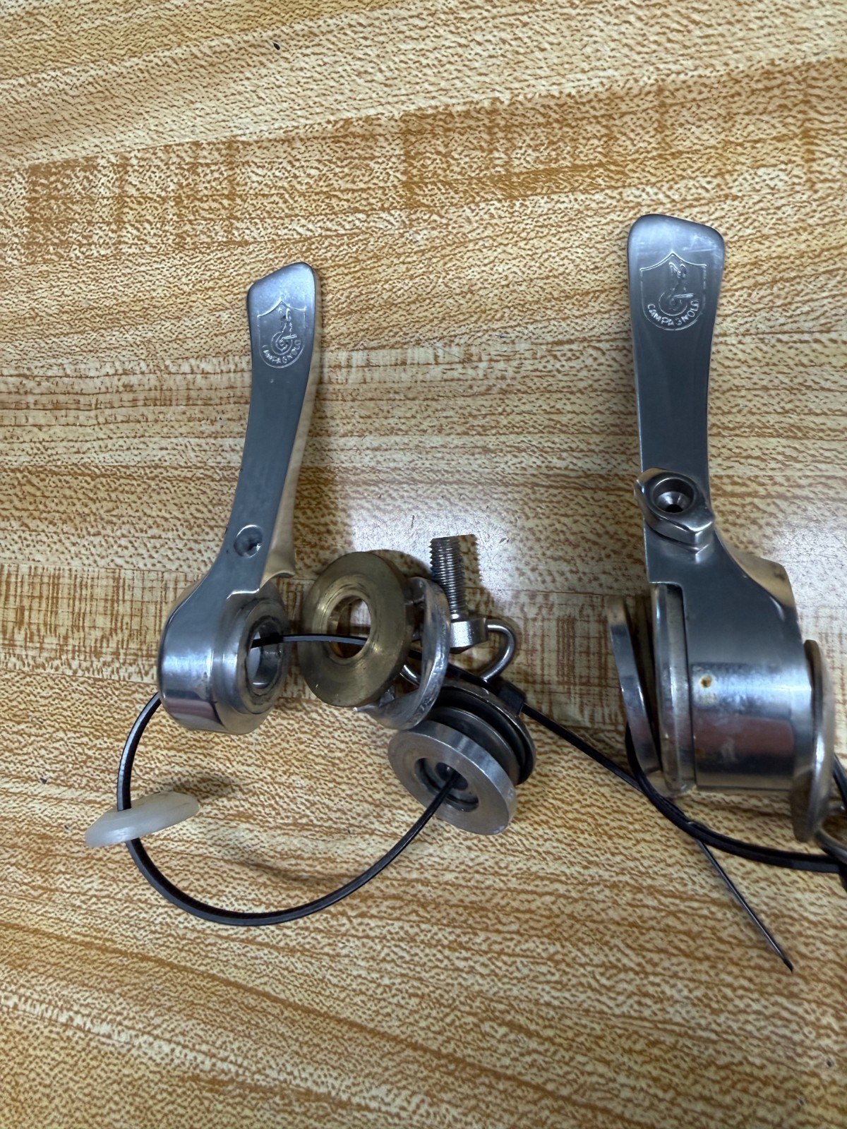 Campagnolo vintage down tube indexing 7 speed shifters
