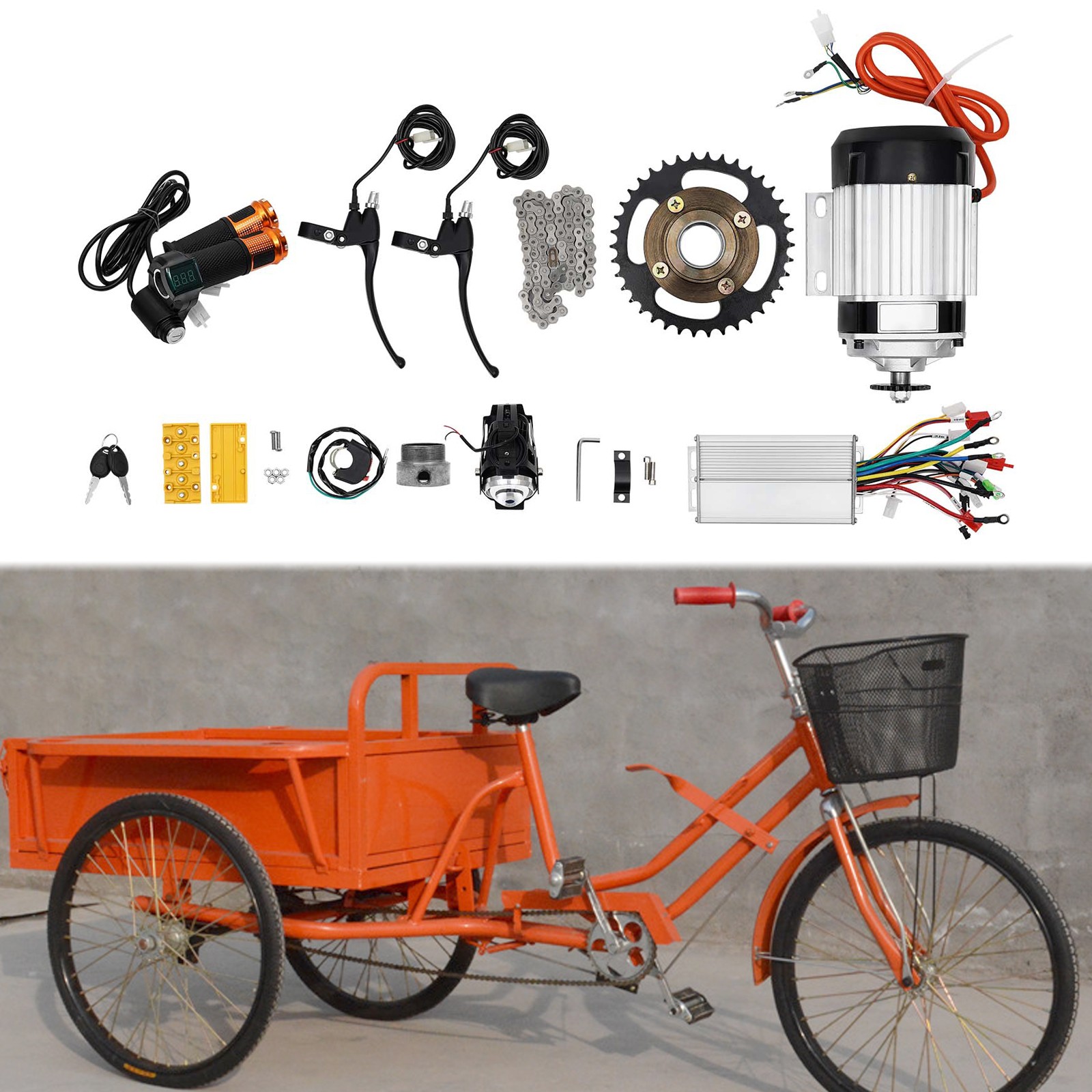 48V 750W Electric Brushless Motor Kit For Tricycle / Rickshaw/Three-Wheeled Bike