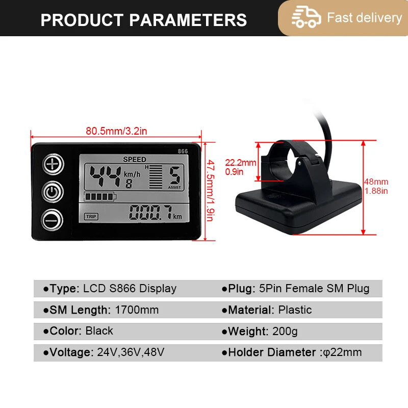 15 35A Electric Bike Sinewave Controller 250-1500W Brushless Motor LCD Display