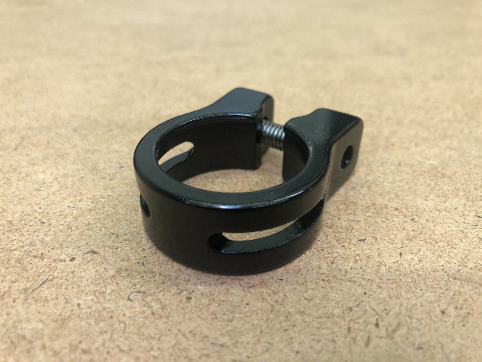 New Alloy Bicycle Seat Post Clamp Binder 29.8mm Hex Bolt Anodized Black/Silver