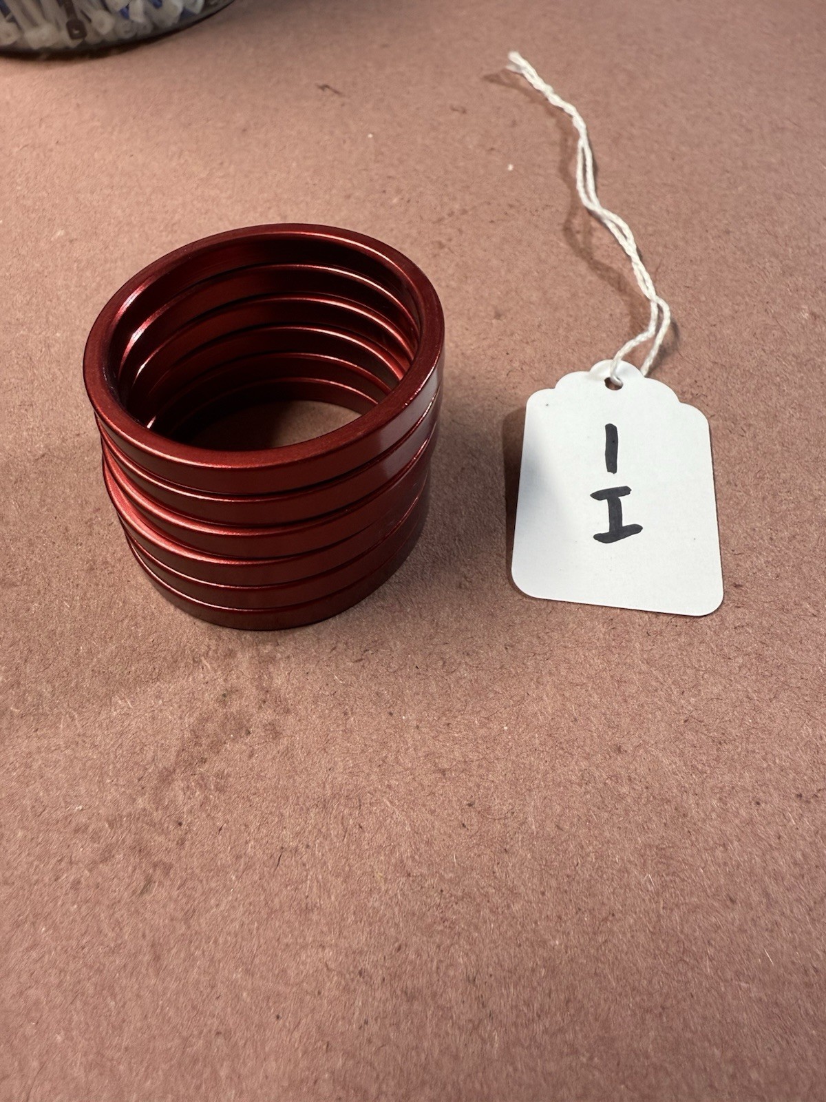 NEW PACK OF 6, 1.5 Inch Headset Spacers Cannondale 5mm RED