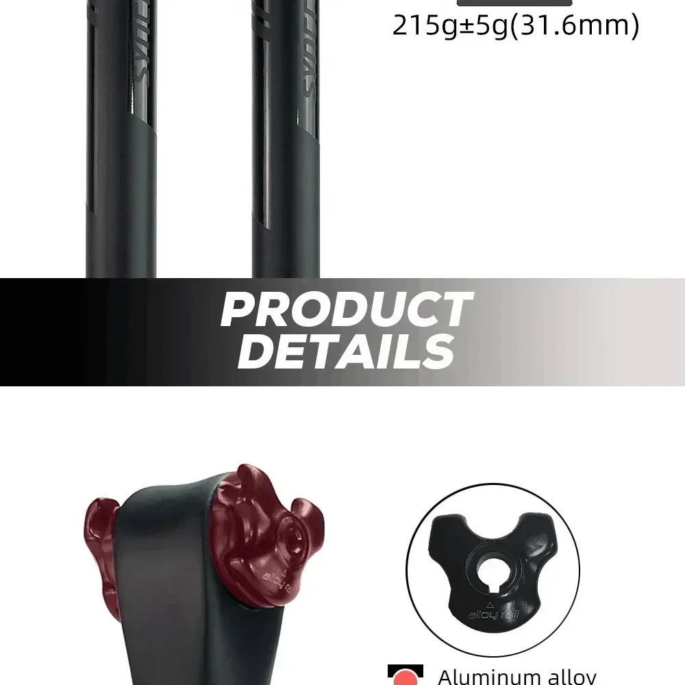 Carbon Fiber Seatpost MTB Road Bicycle Seat Tube 0°/20° Alloy Rail 7×9/7x7mm