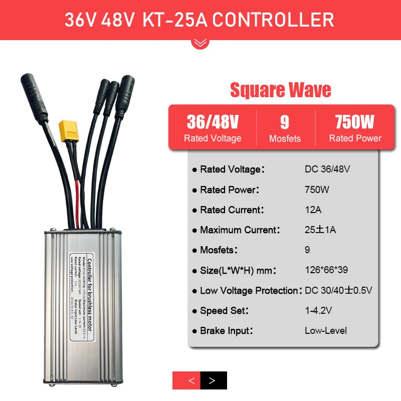 36V 250W 350W 48V 500W 750W 1000W 1500W Waterproof Brushless E-bike Controller