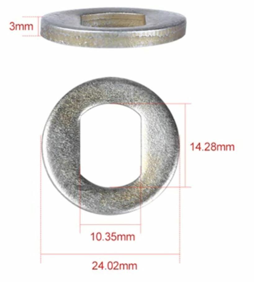 EBIKES e-bike Hub Motor Axle M14/10mm lock nut /lock washer /spacer