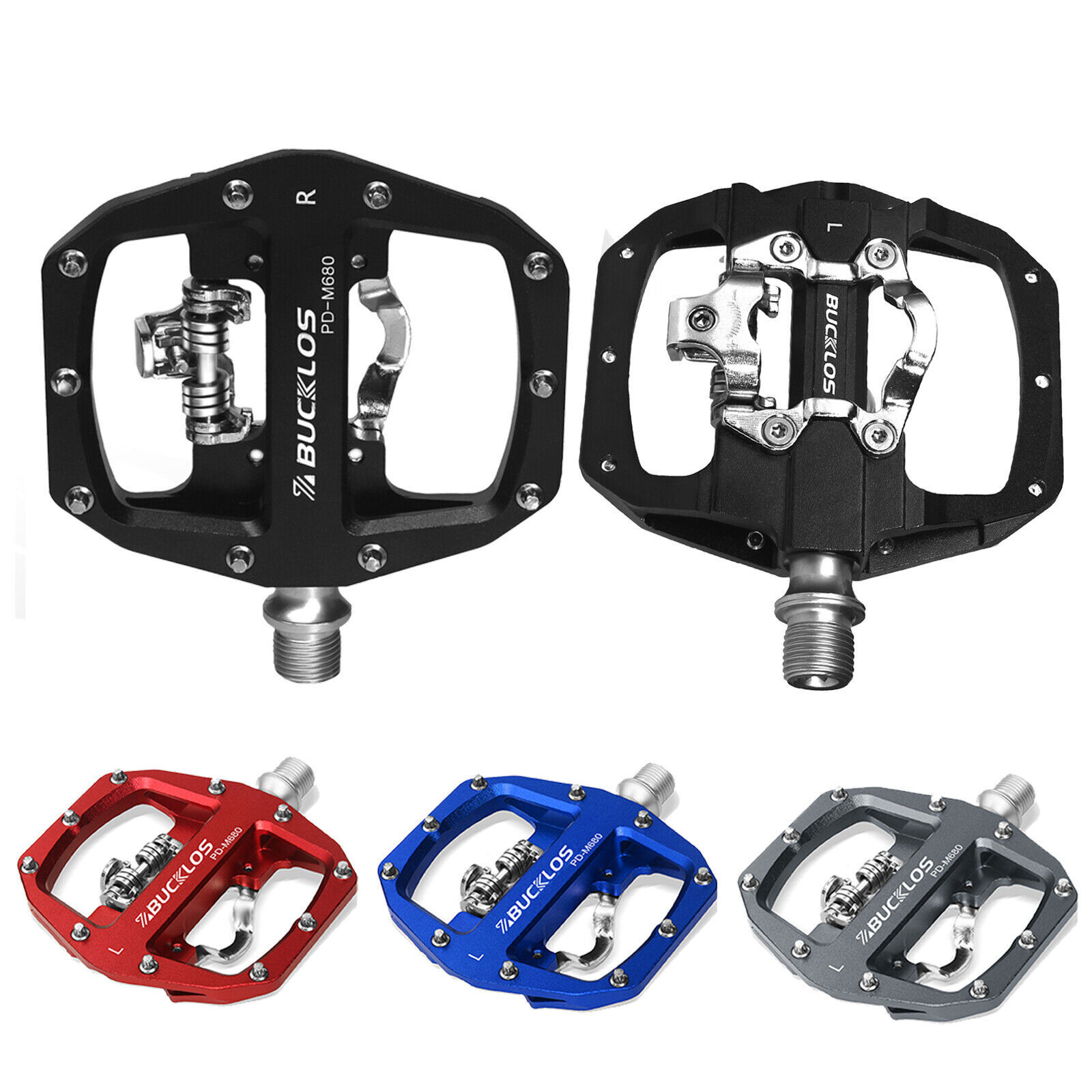 SPD Pedal Clipless Pedals 9/16″ Mountain Bike Pedals Dual Platform Multi-Purpose