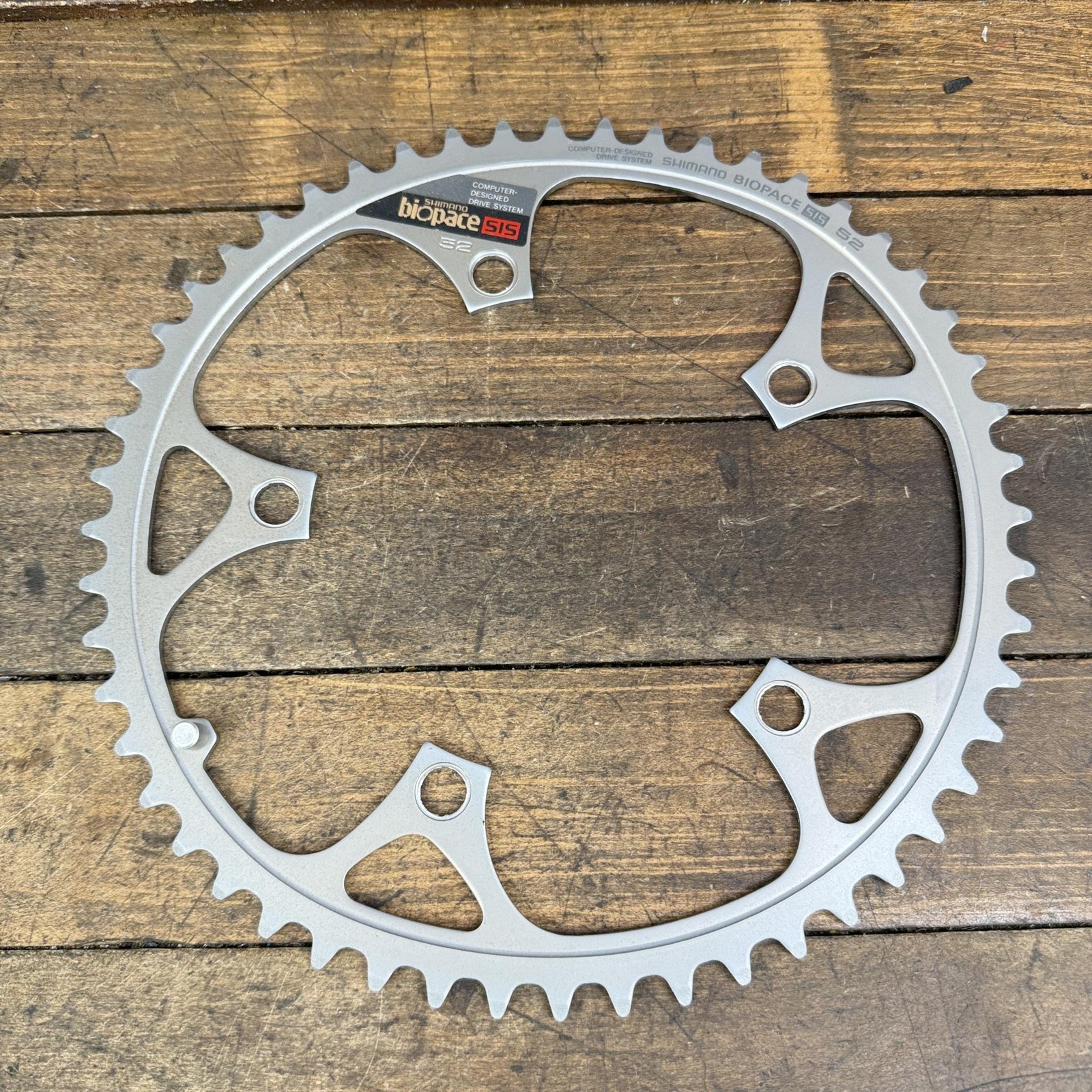 Vintage Shimano Biopace SIS 52T Chainring 130 BCD NOS 5-Arm Steel Ring Bike