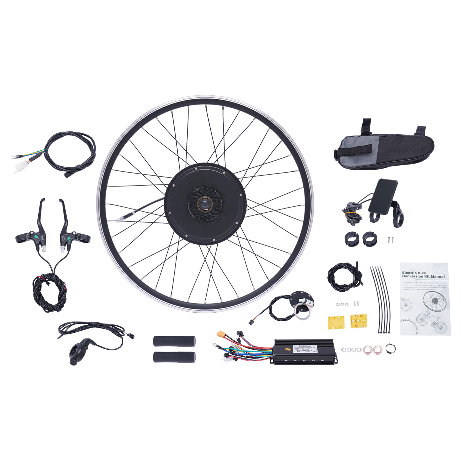 28″/29” Electric Bicycle Motor Conversion Kit Front/Rear Wheel E-Bike Hub w/ LCD