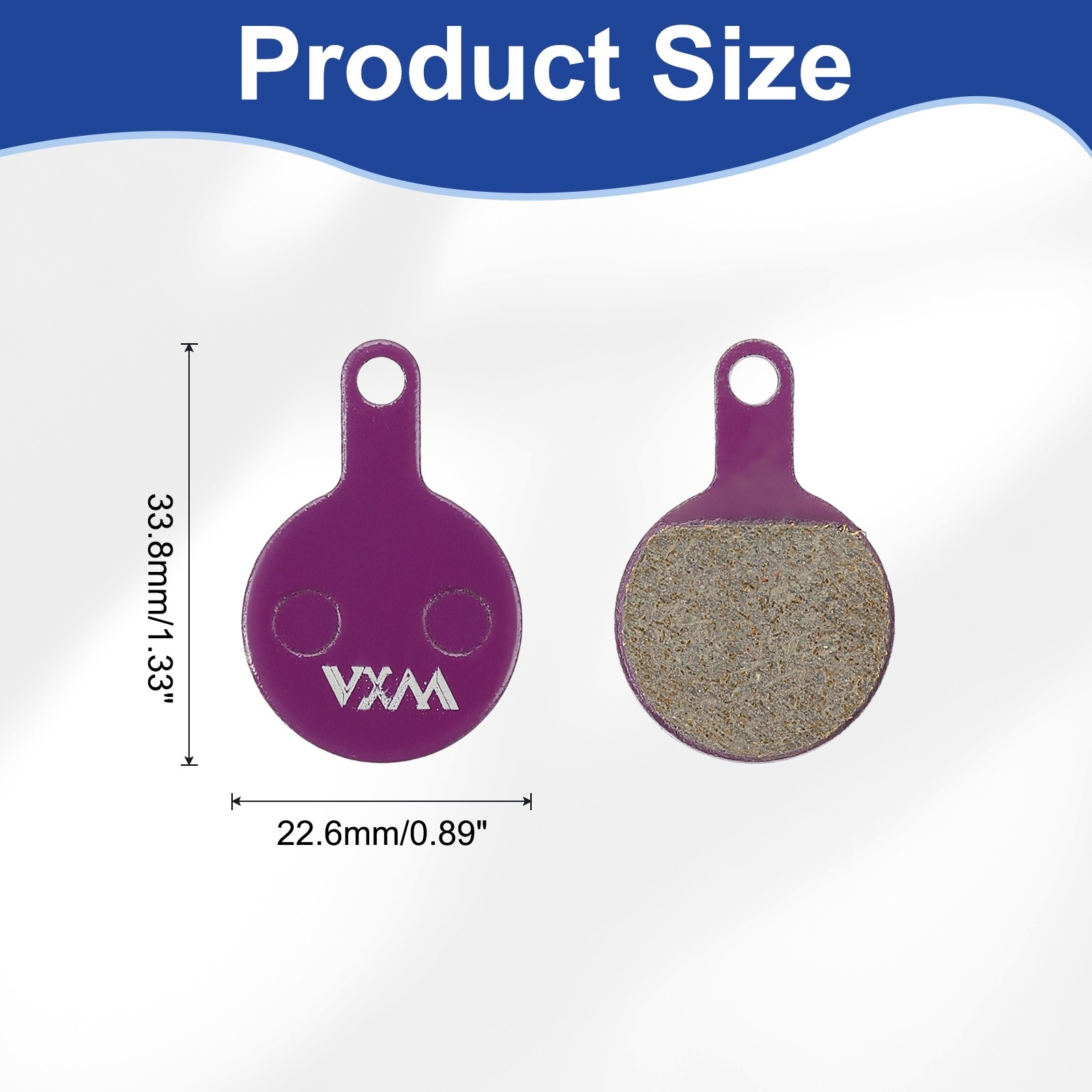 4set Disc Brake Pad 0.89″ x 1.33″ Bike Brake Pads, Purple
