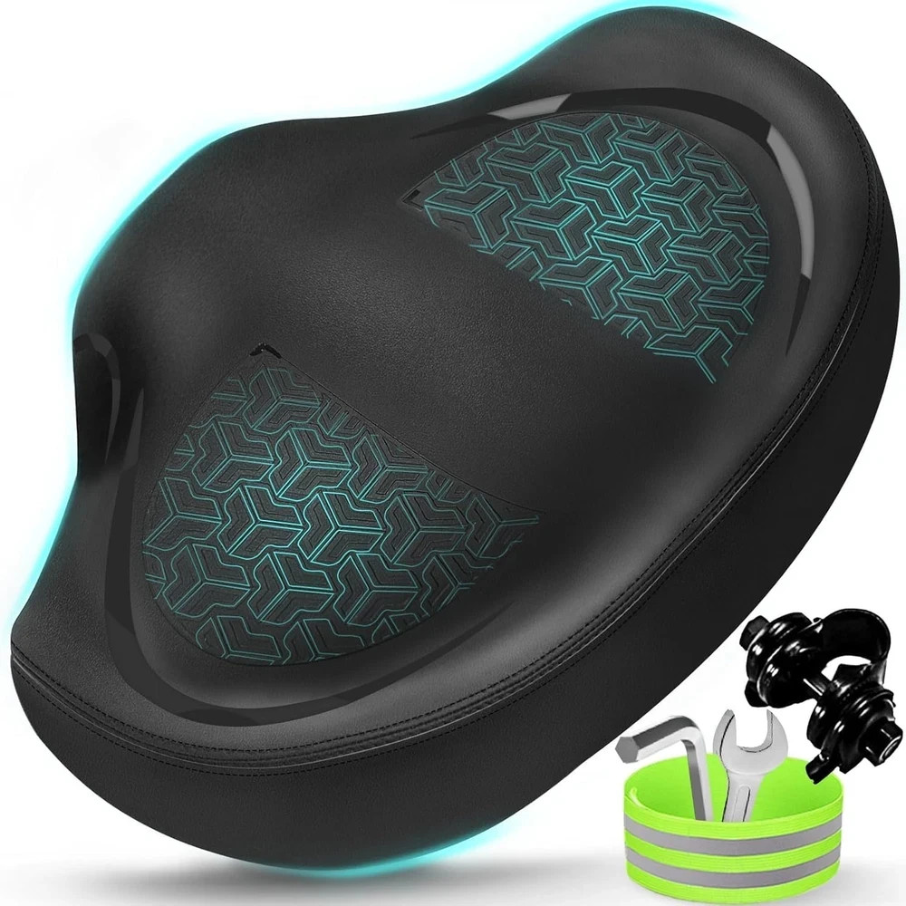 Noseless Bike Seat Cushion for Men & Women – Extra Padding & Comfort Wide Bicycl