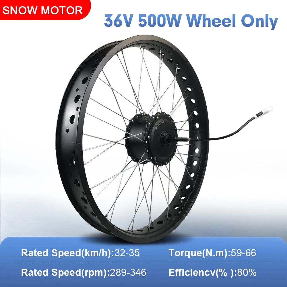 36V48V 500W EBike Fat Tire Conversion Kit 4.0 Rear Rotate Hub Motor Wheel 20 26″