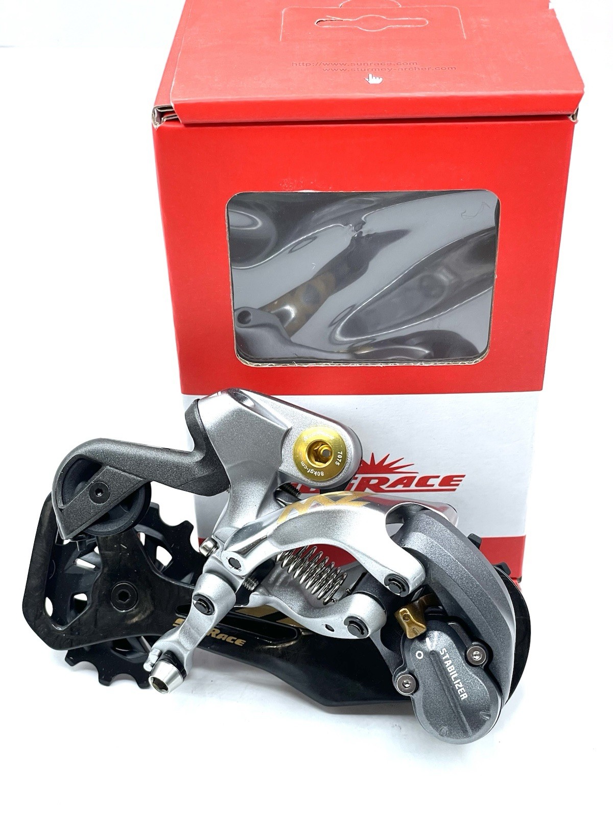 SunRace MZ80 Carbon / Aluminum Rear Derailleur 12/11/10 Speed Medium Cage