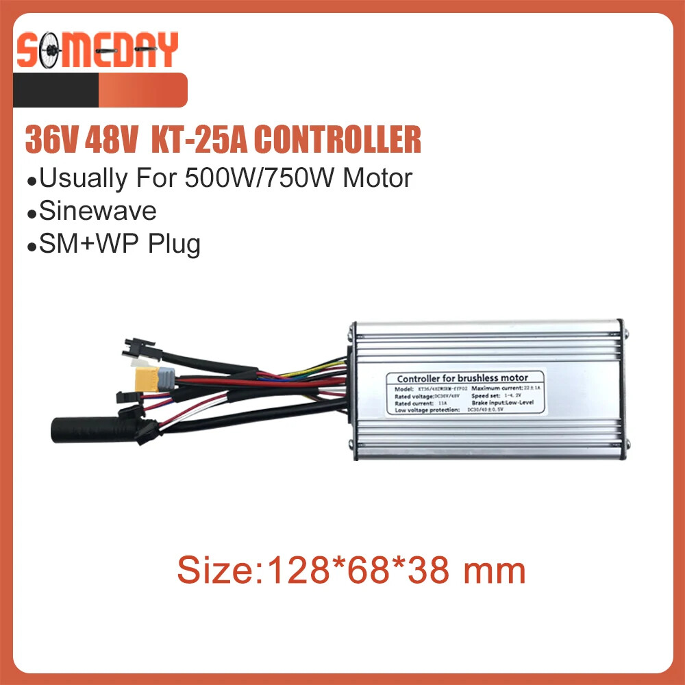 Electric Bike Controller 36V 48V 250W-1500W Brushless Controller with Light