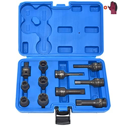 11PCS Brake Caliper Socket Kit, 1/2″ Square Drive Wrench Socket Kit 11pcs