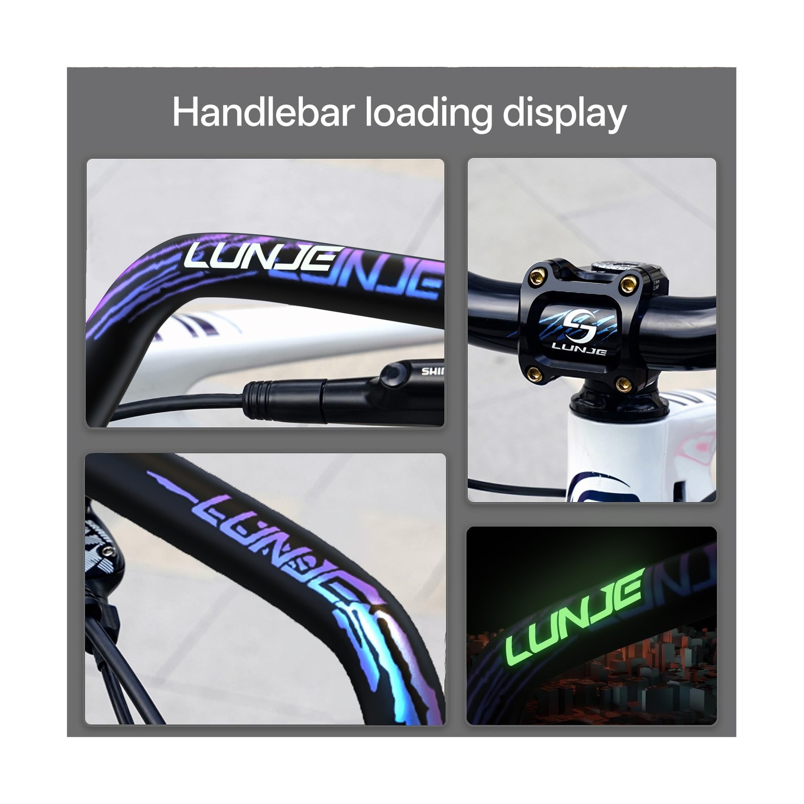 LUNJE 31.8mm Mountain Bike Handlebar, 35/50/70/90/120mm Rise Options, 780mm W…