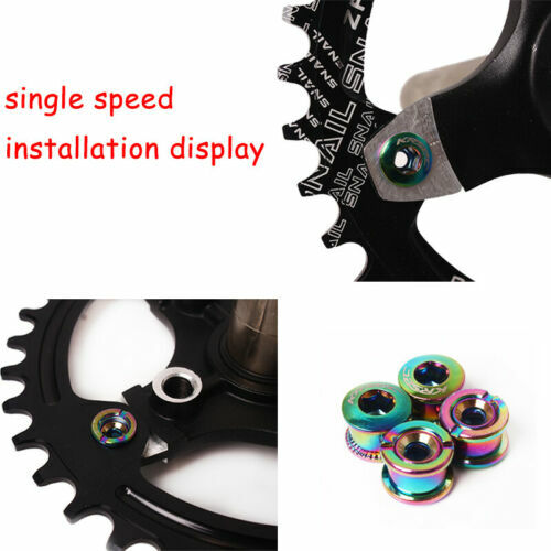 KRSEC MTB Road Bike Bolts Single Double Chainring Screws 4/5PCS Chainwheel Screw