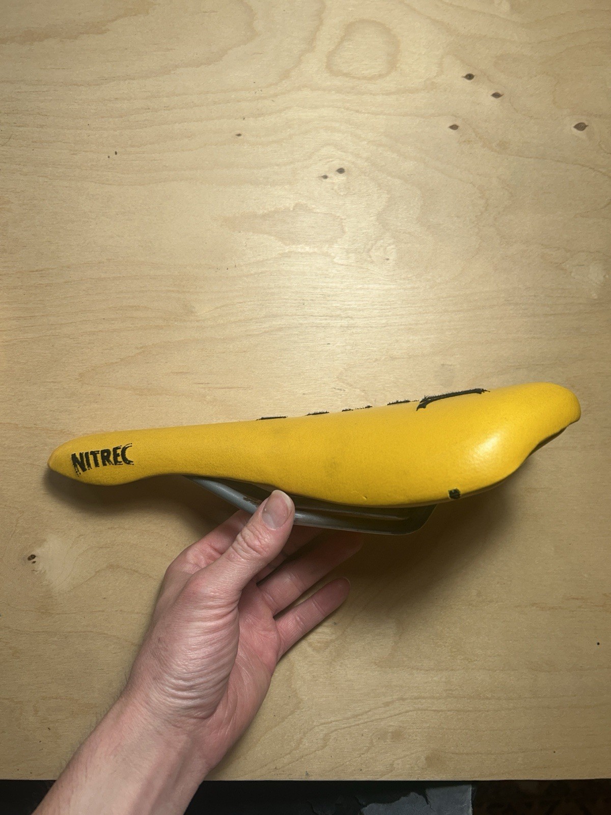 Gipiemme GPM Vintage Italian Saddle Yellow Leather Rails