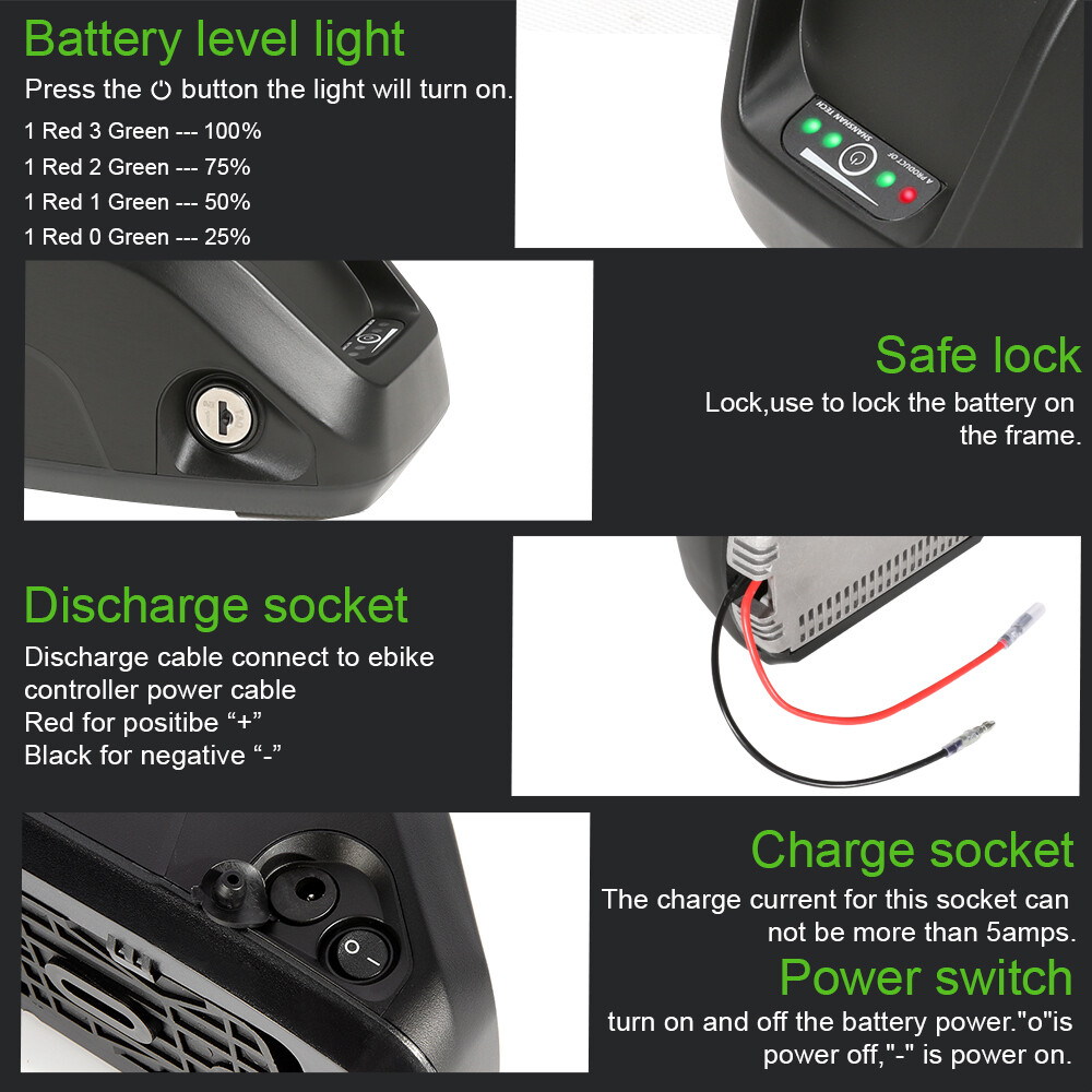 Electric Bike Battery 36V 13Ah Hailong Ebike Battery 36V Lithium Battery 700W