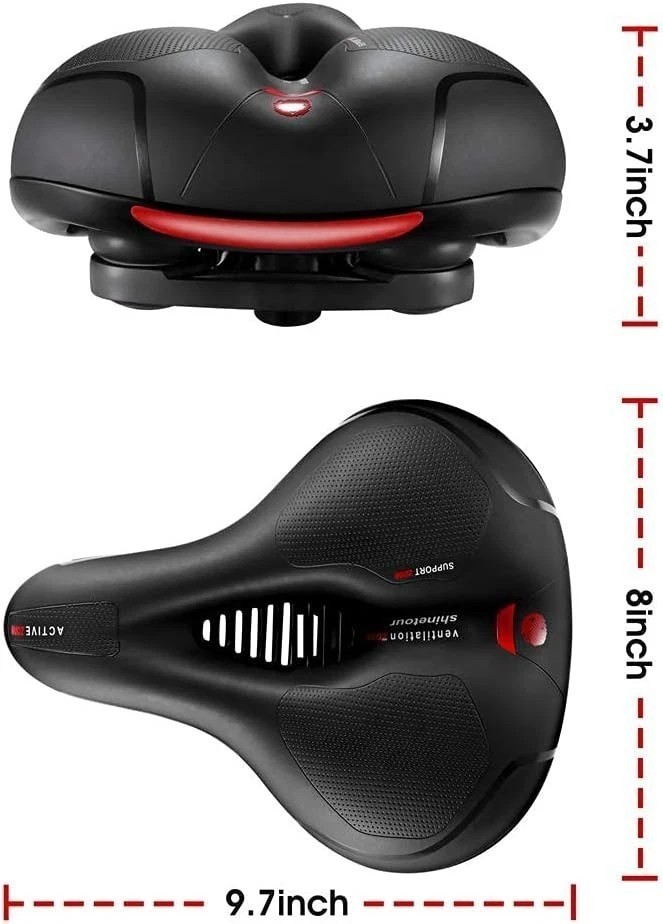 Extra Wide Big Bum Bike Bicycle Saddle Seat Gel Cushion Sporty Soft Comfort Pad